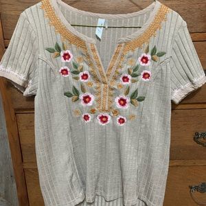 Embroidered top